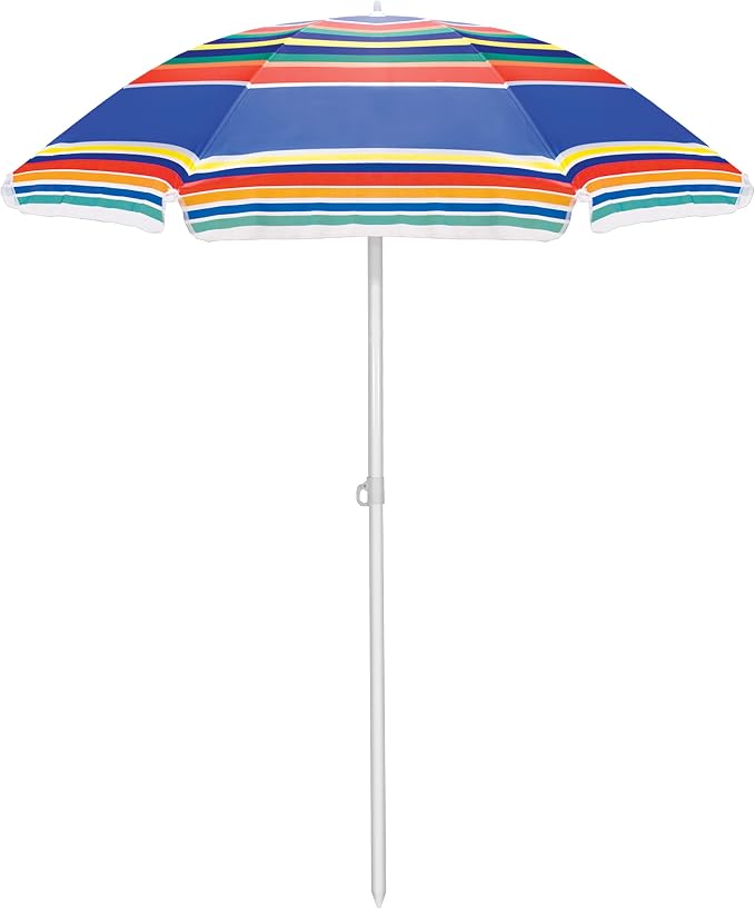 1,8 M stribet strandparaply