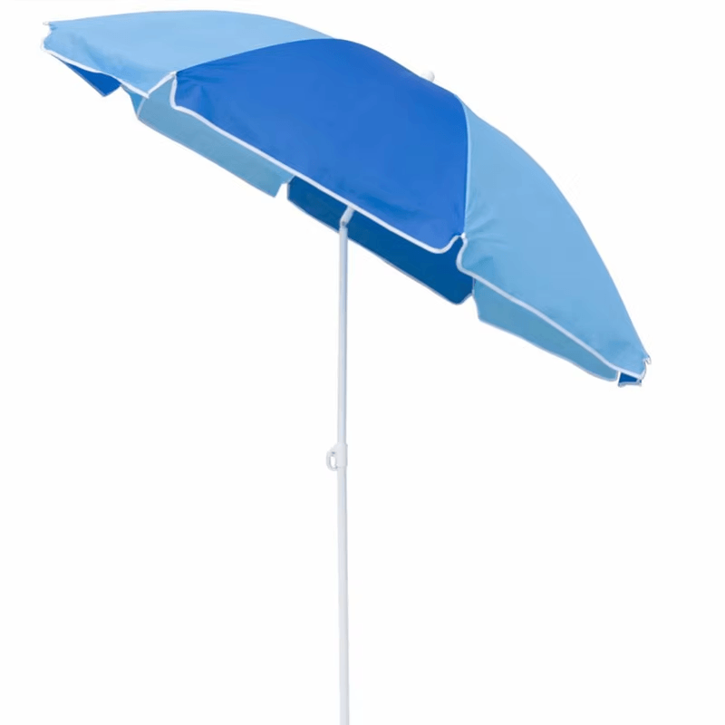 1,8 meter farveblokeret strandparaply