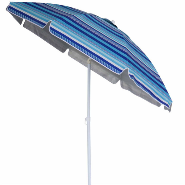 6,5 fod blåstribet udendørs strandparasol