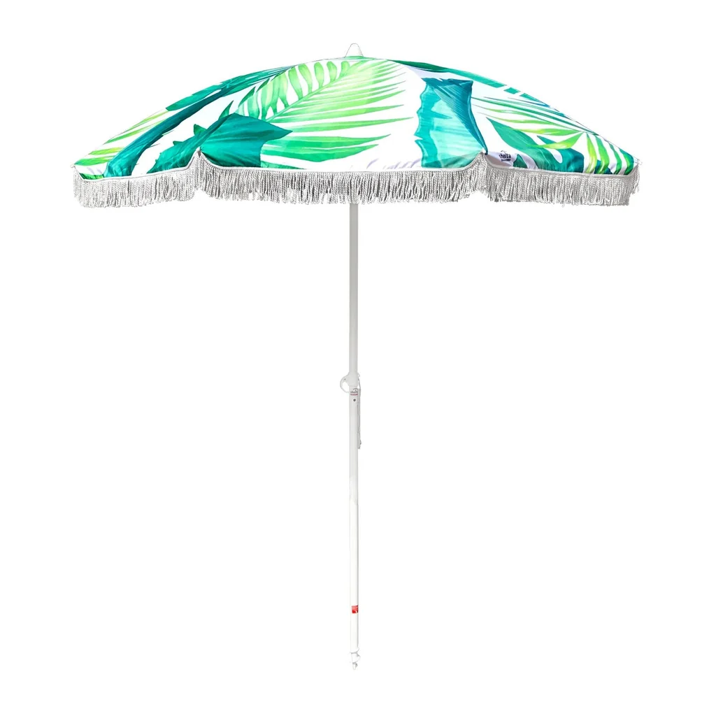 Brugerdefineret 220 cm ventileret strandparaply med vippe- og sandsneglstang