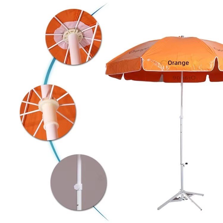 Oxford stof strandparaply, stålramme, brugerdefineret logo PVC udendørs gårdhave solsejl
